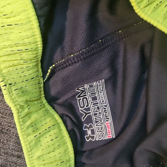 Under Armour Youth Neon Green Shorts - Picture 4 of 4